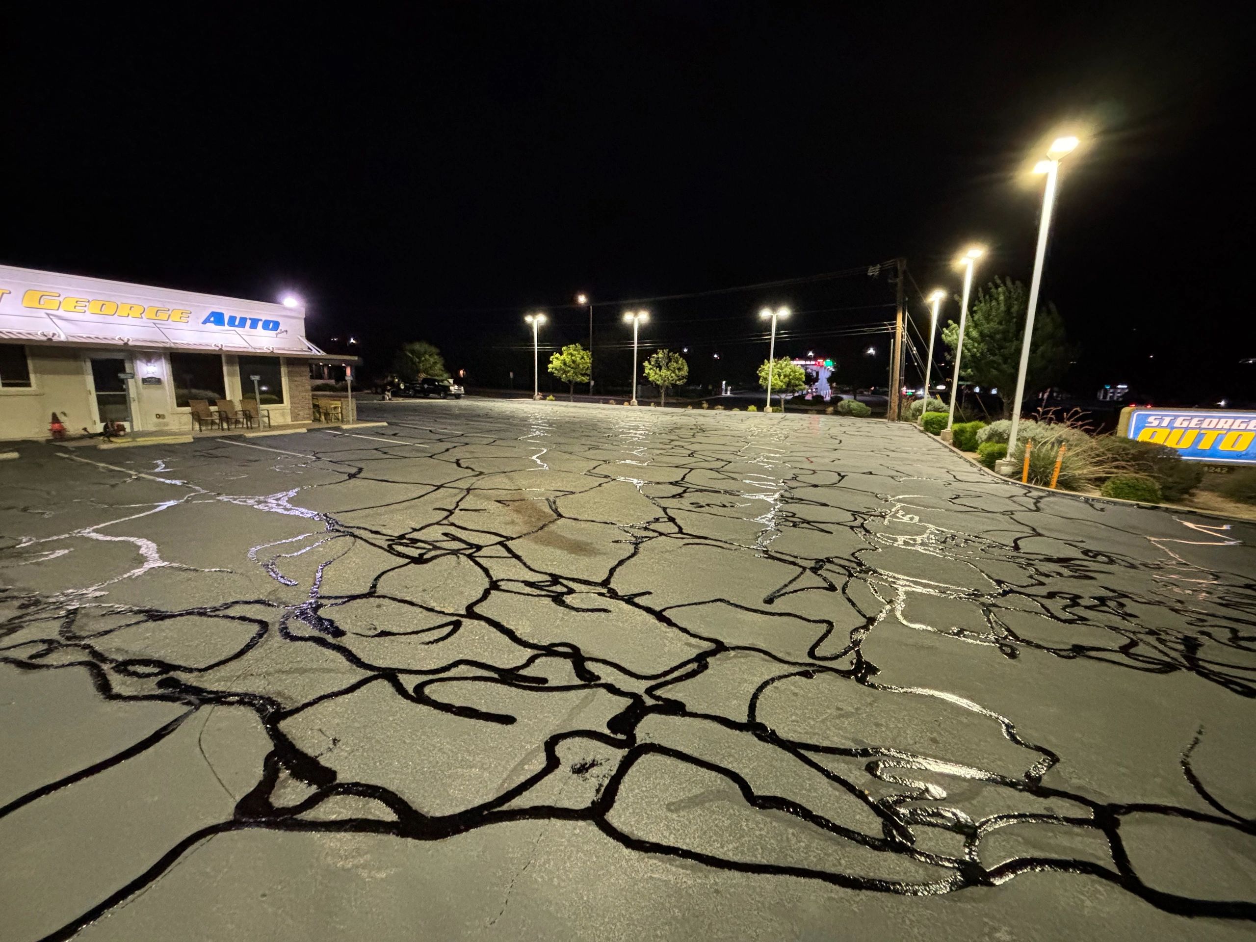 Commercial asphalt seal coating