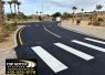 Road striping crew at work